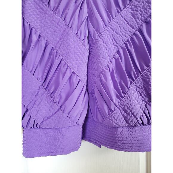 Vintage Marguerite Rubel San Francisco Unique Silky Purple Puffer Jacket, Large - Picture 12 of 12